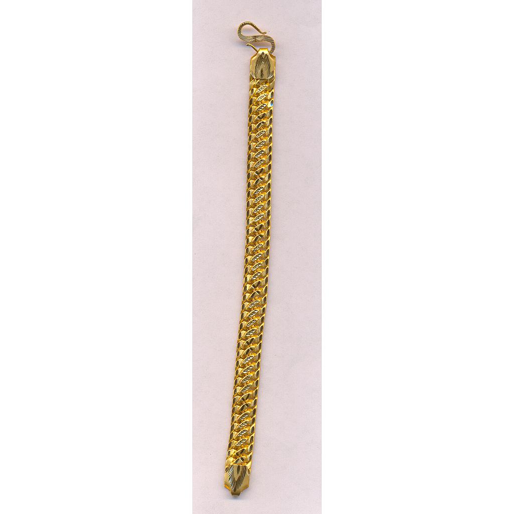 GOLD BRACELET GENTS PLAIN FANCY