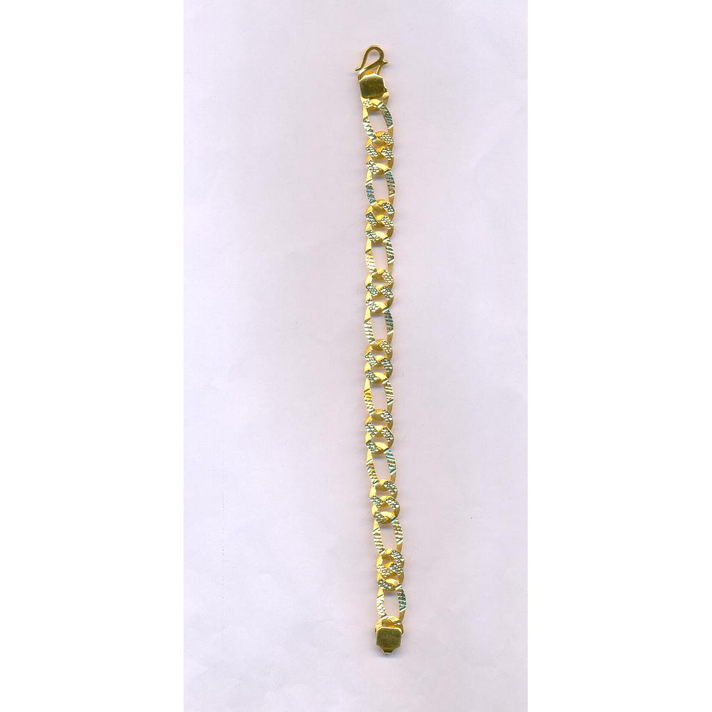 GOLD BRACELET GENTS PLAIN FANCY