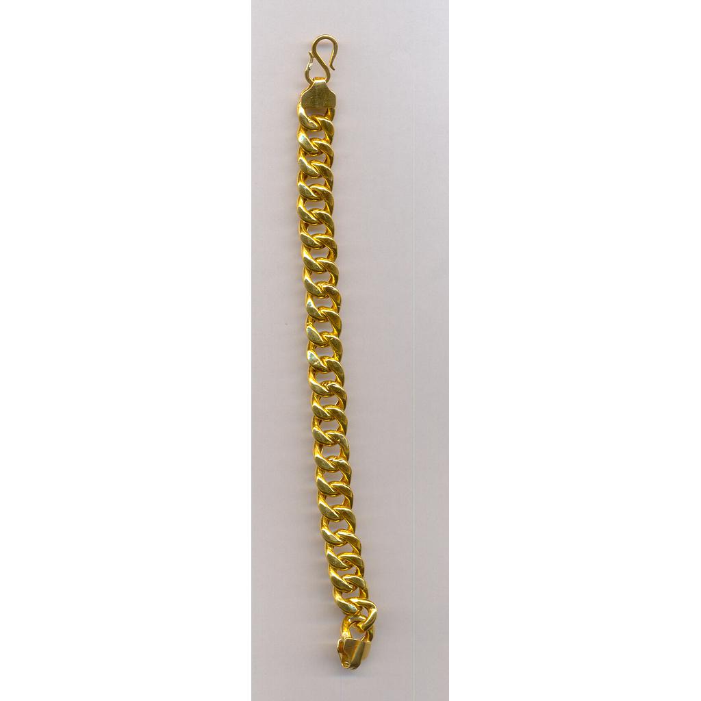 GOLD BRACELET GENTS PLAIN FANCY