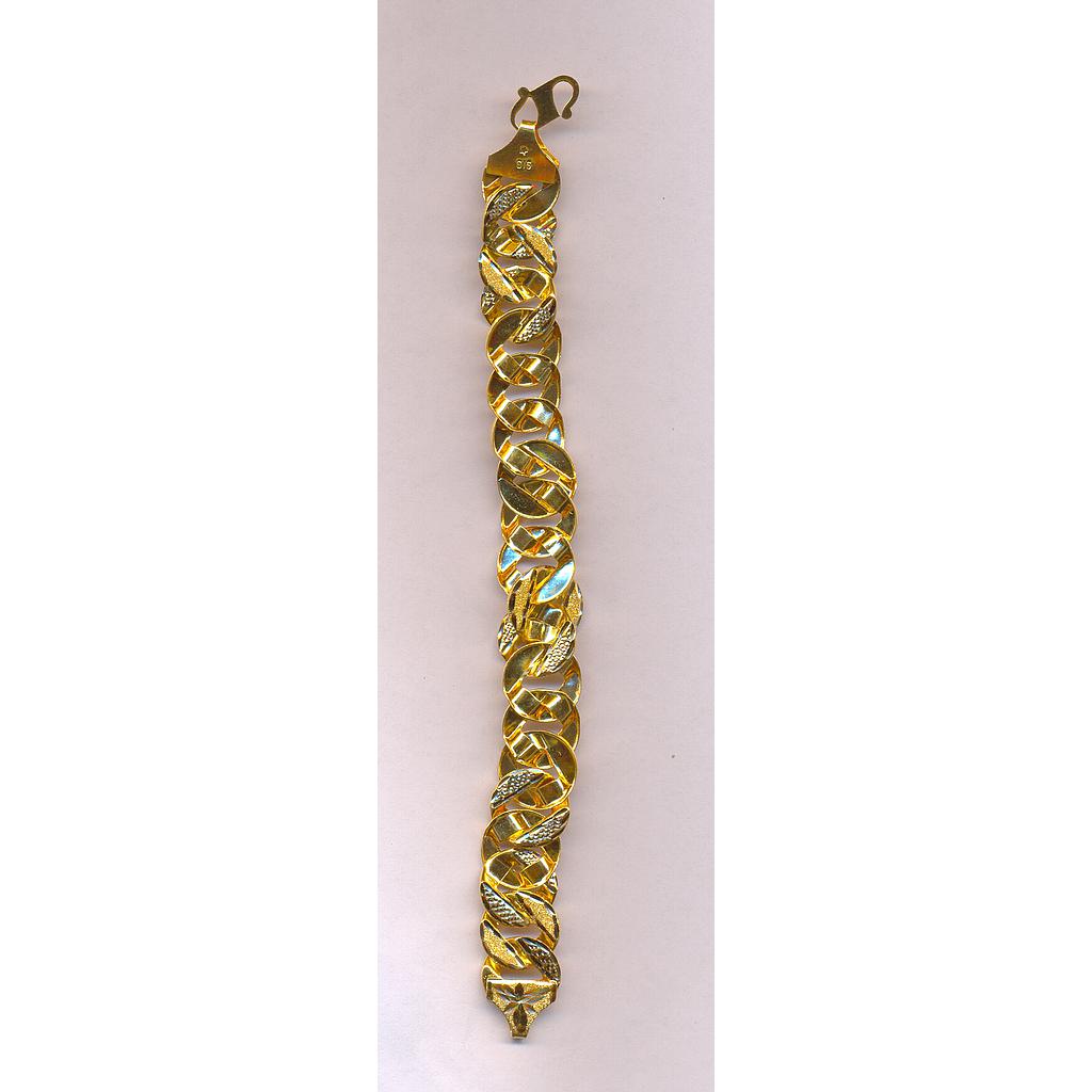 GOLD BRACELET GENTS PLAIN FANCY