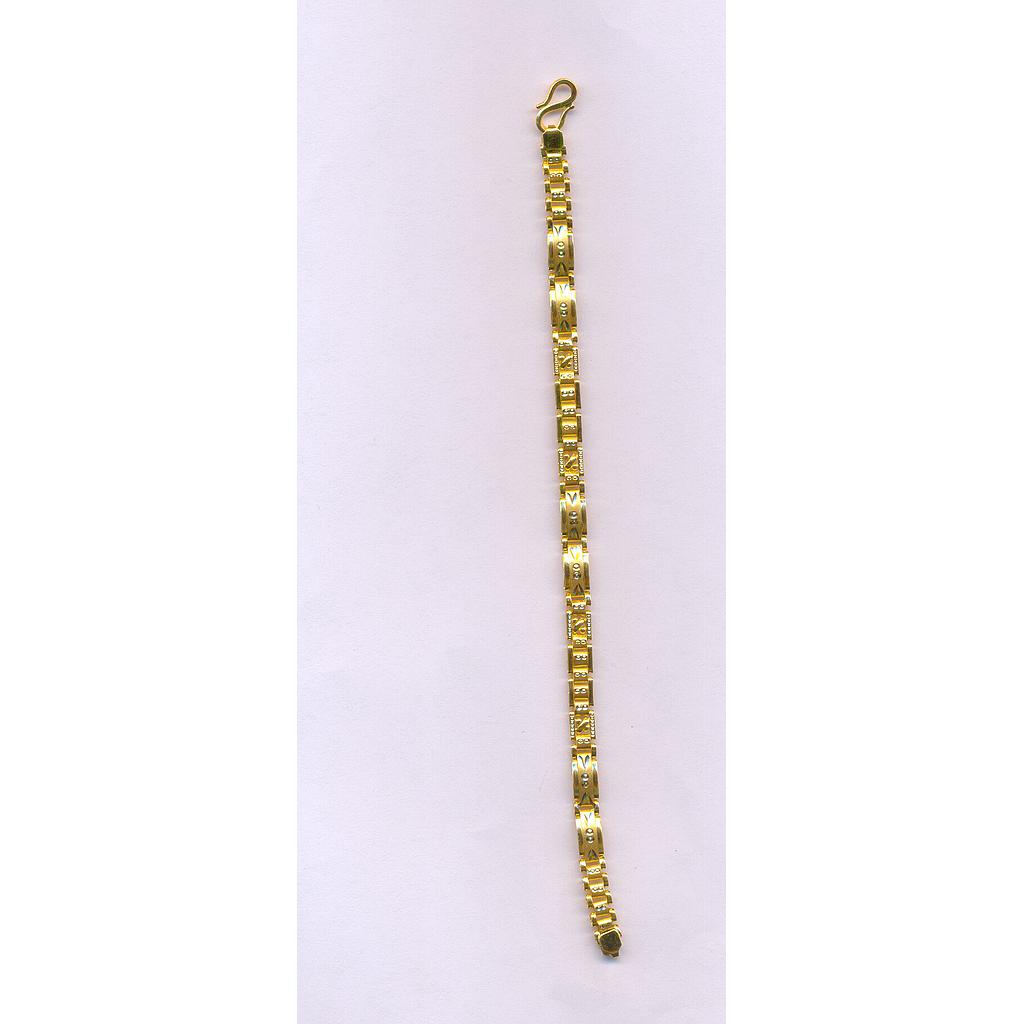 GOLD BRACELET GENTS PLAIN FANCY