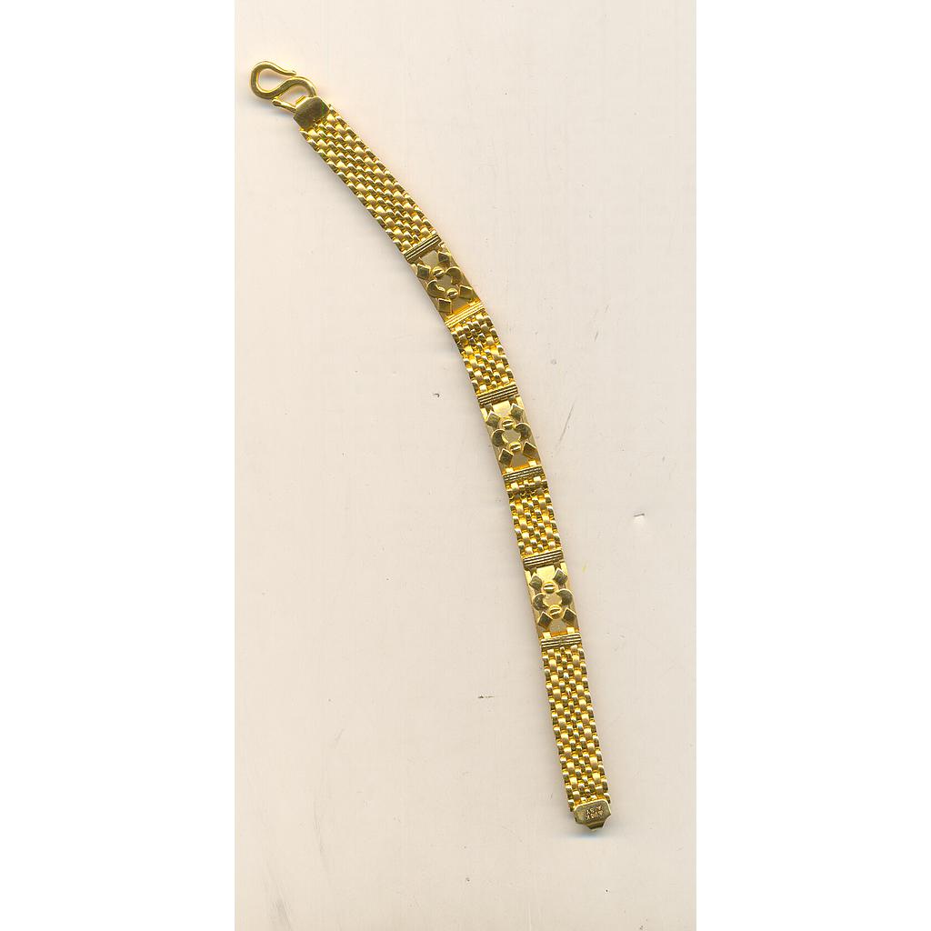 GOLD BRACELET GENTS PLAIN FANCY