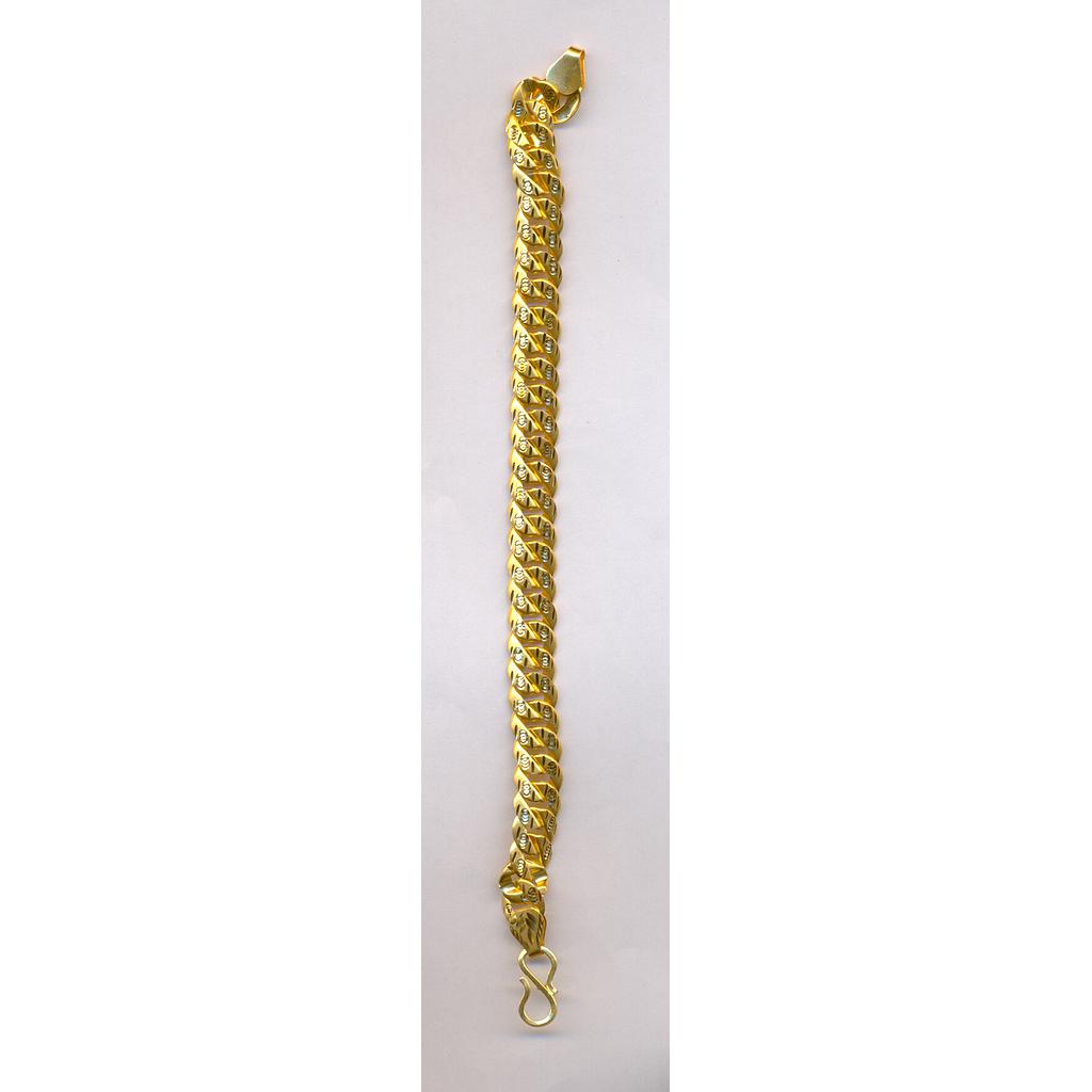 GOLD BRACELET GENTS PLAIN FANCY