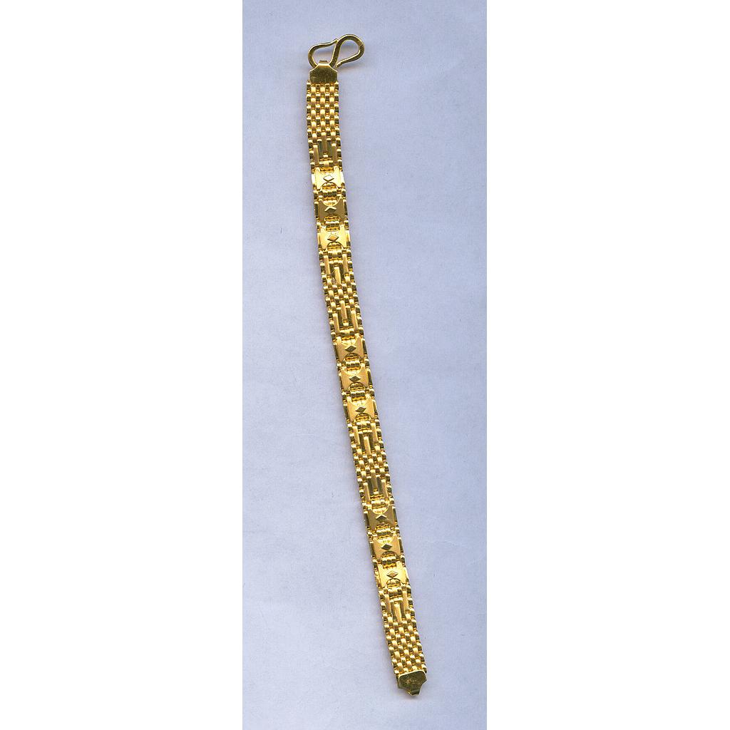GOLD BRACELET GENTS PLAIN FANCY