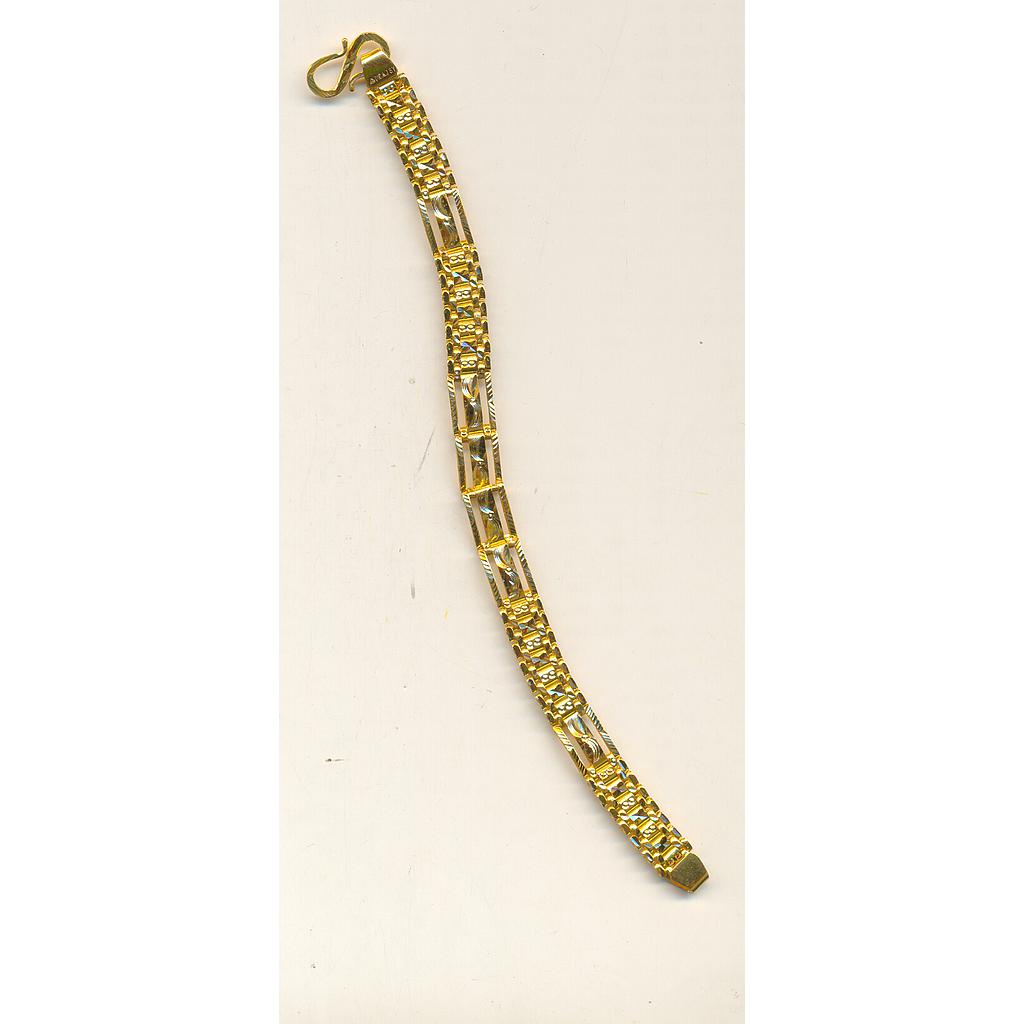 GOLD BRACELET GENTS PLAIN FANCY