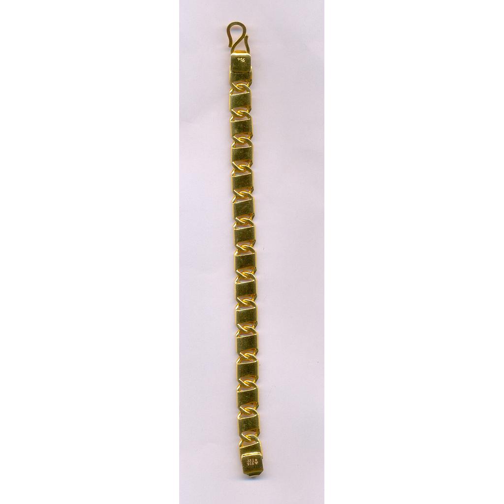 GOLD BRACELET GENTS PLAIN FANCY