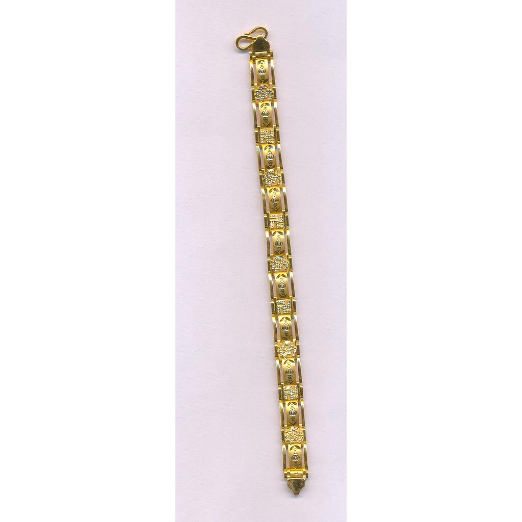 GOLD BRACELET GENTS PLAIN FANCY