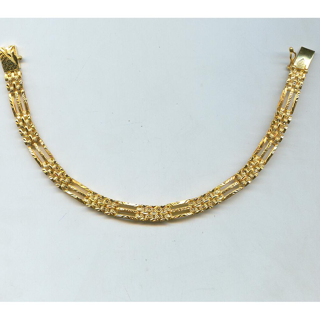 GOLD BRACELET GENTS PLAIN FANCY