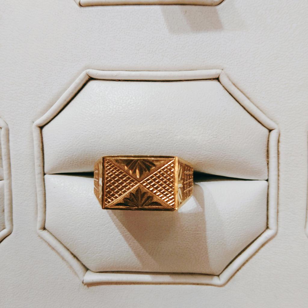 GOLD RING GENTS PLAIN FANCY