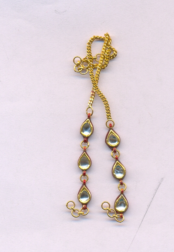 GOLD EARCHAIN KUNDAN