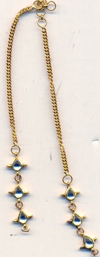 GOLD EARCHAIN KUNDAN