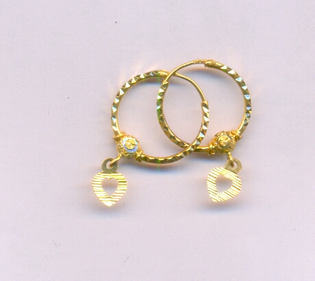 GOLD EARRING PLAIN FANCY