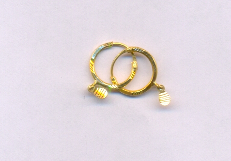 GOLD EARRING PLAIN FANCY