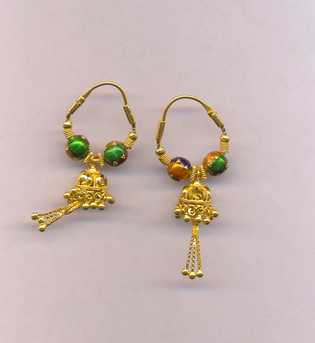GOLD EARRING PLAIN FANCY