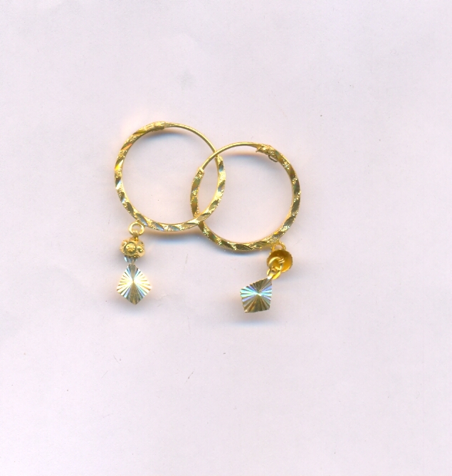GOLD EARRING PLAIN FANCY
