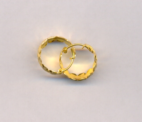 GOLD EARRING PLAIN FANCY