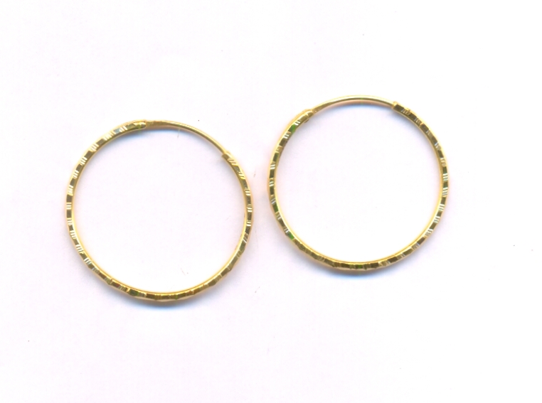 GOLD EARRING PLAIN FANCY