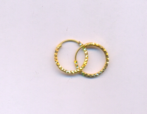 GOLD EARRING PLAIN FANCY