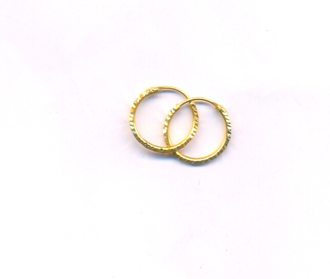GOLD EARRING PLAIN FANCY