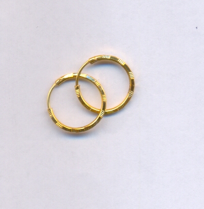 GOLD EARRING PLAIN FANCY