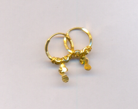 GOLD EARRING PLAIN FANCY