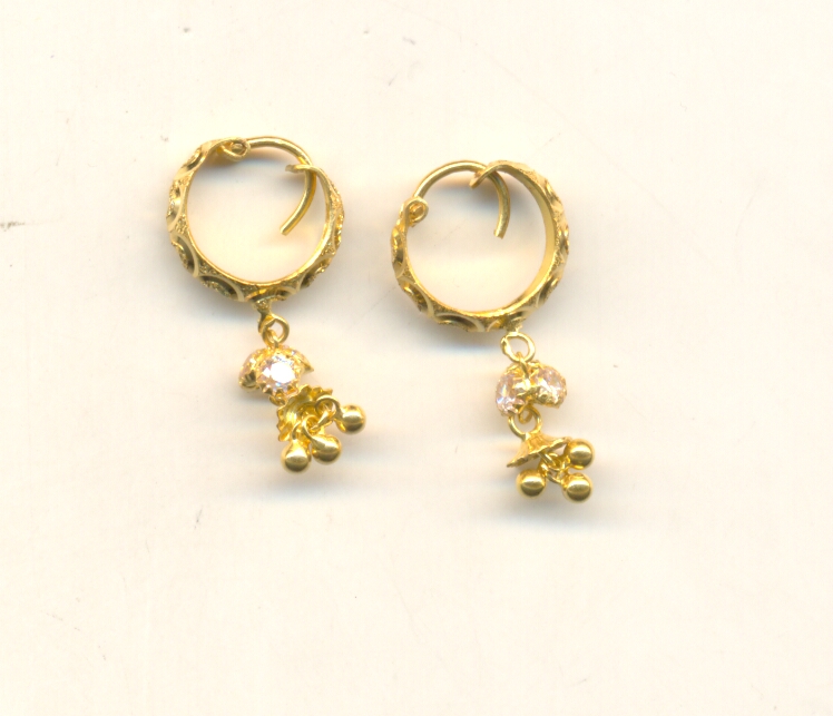 GOLD EARRING PLAIN FANCY