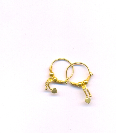 GOLD EARRING PLAIN FANCY