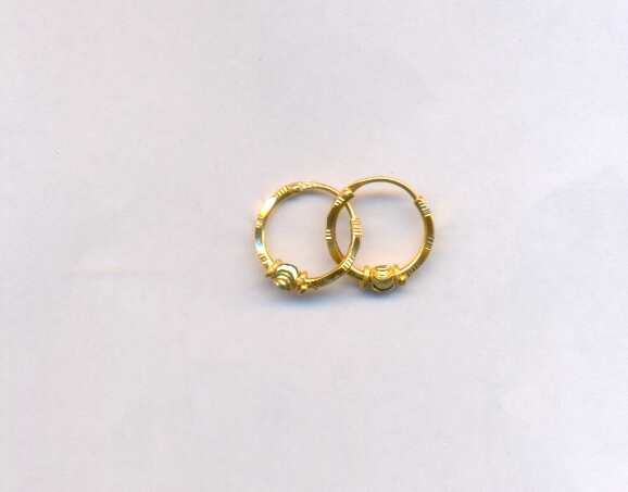 GOLD EARRING PLAIN FANCY