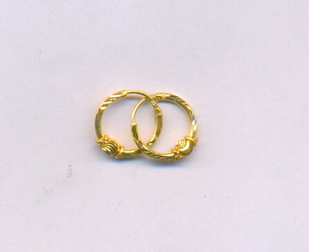 GOLD EARRING PLAIN FANCY