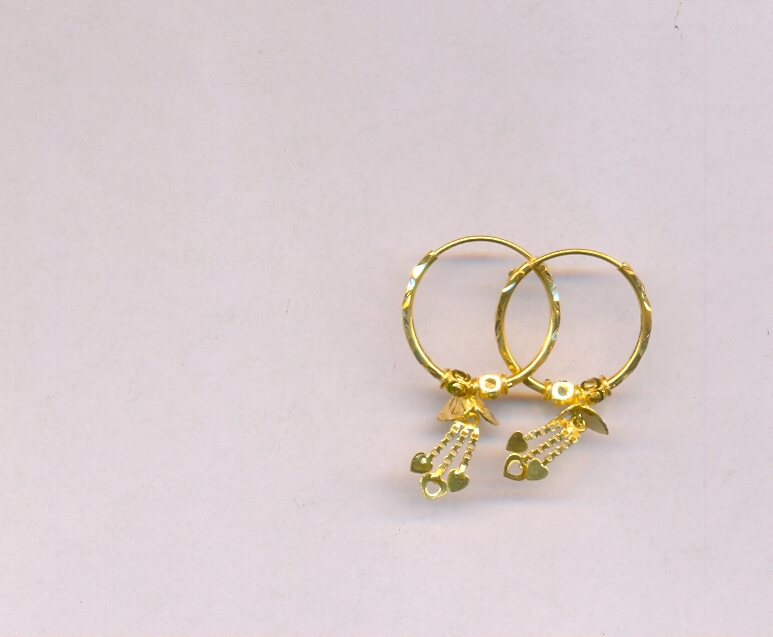 GOLD EARRING PLAIN FANCY