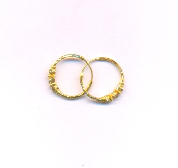GOLD EARRING PLAIN FANCY