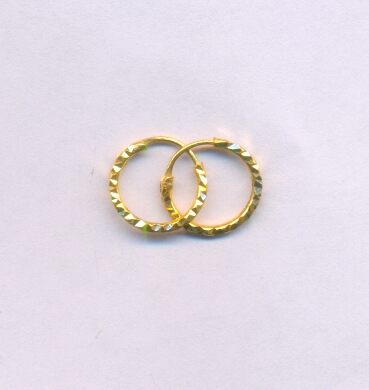 GOLD EARRING PLAIN FANCY