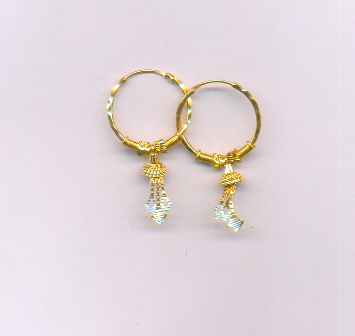 GOLD EARRING PLAIN FANCY