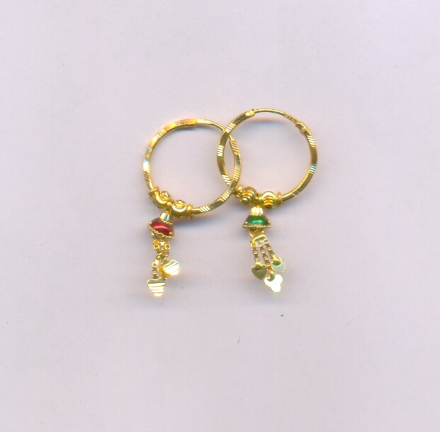 GOLD EARRING PLAIN FANCY