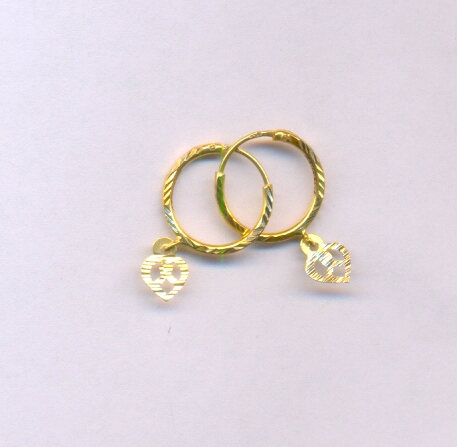 GOLD EARRING PLAIN FANCY