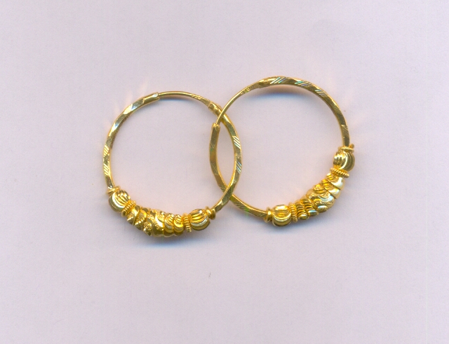 GOLD EARRING PLAIN FANCY