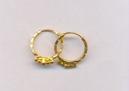 GOLD EARRING PLAIN FANCY