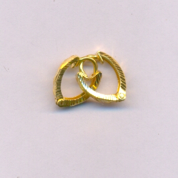 GOLD EARRING PLAIN FANCY
