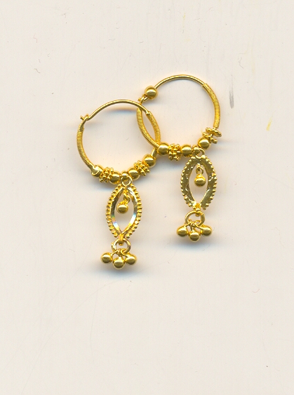 GOLD EARRING PLAIN FANCY