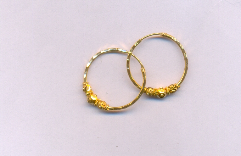 GOLD EARRING PLAIN FANCY