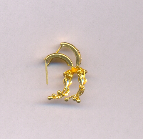 GOLD EARRING PLAIN FANCY