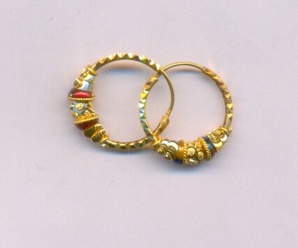 GOLD EARRING PLAIN FANCY