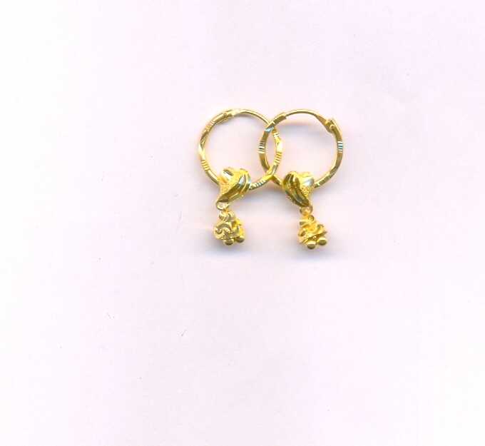 GOLD EARRING PLAIN FANCY