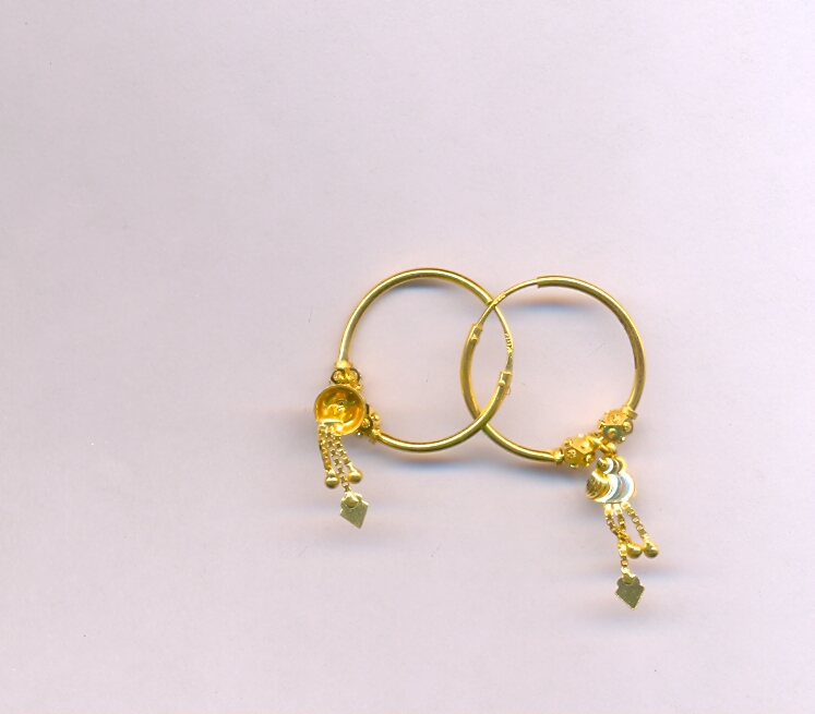 GOLD EARRING PLAIN FANCY
