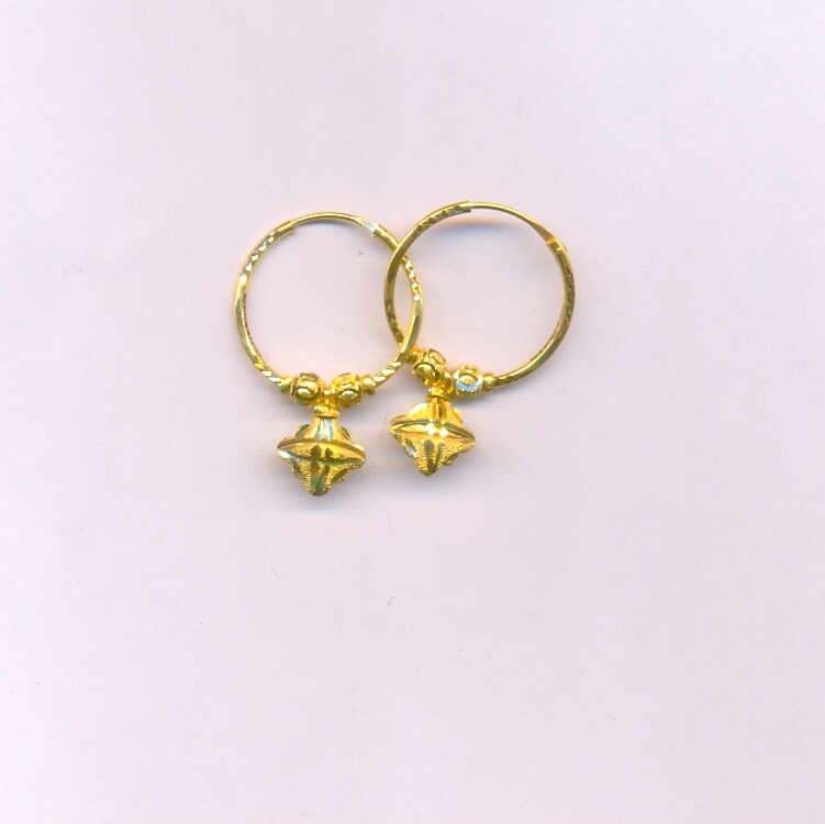 GOLD EARRING PLAIN FANCY
