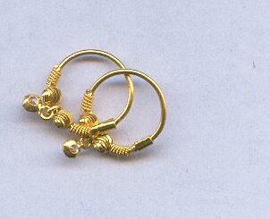 GOLD EARRING PLAIN FANCY
