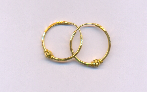 GOLD EARRING PLAIN FANCY