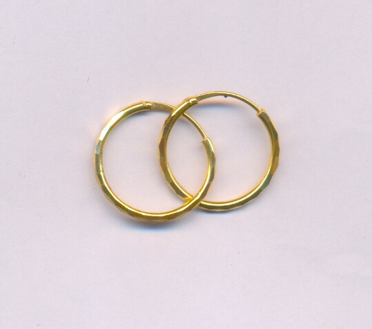 GOLD EARRING PLAIN FANCY