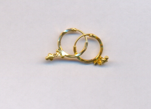 GOLD EARRING PLAIN FANCY