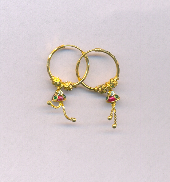 GOLD EARRING PLAIN FANCY